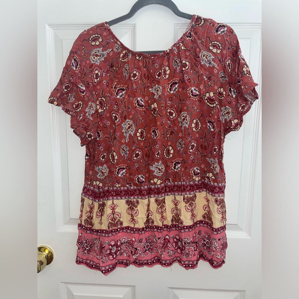 KNOX ROSE BABYDOLL VNECK TOP - Picture 7 of 9